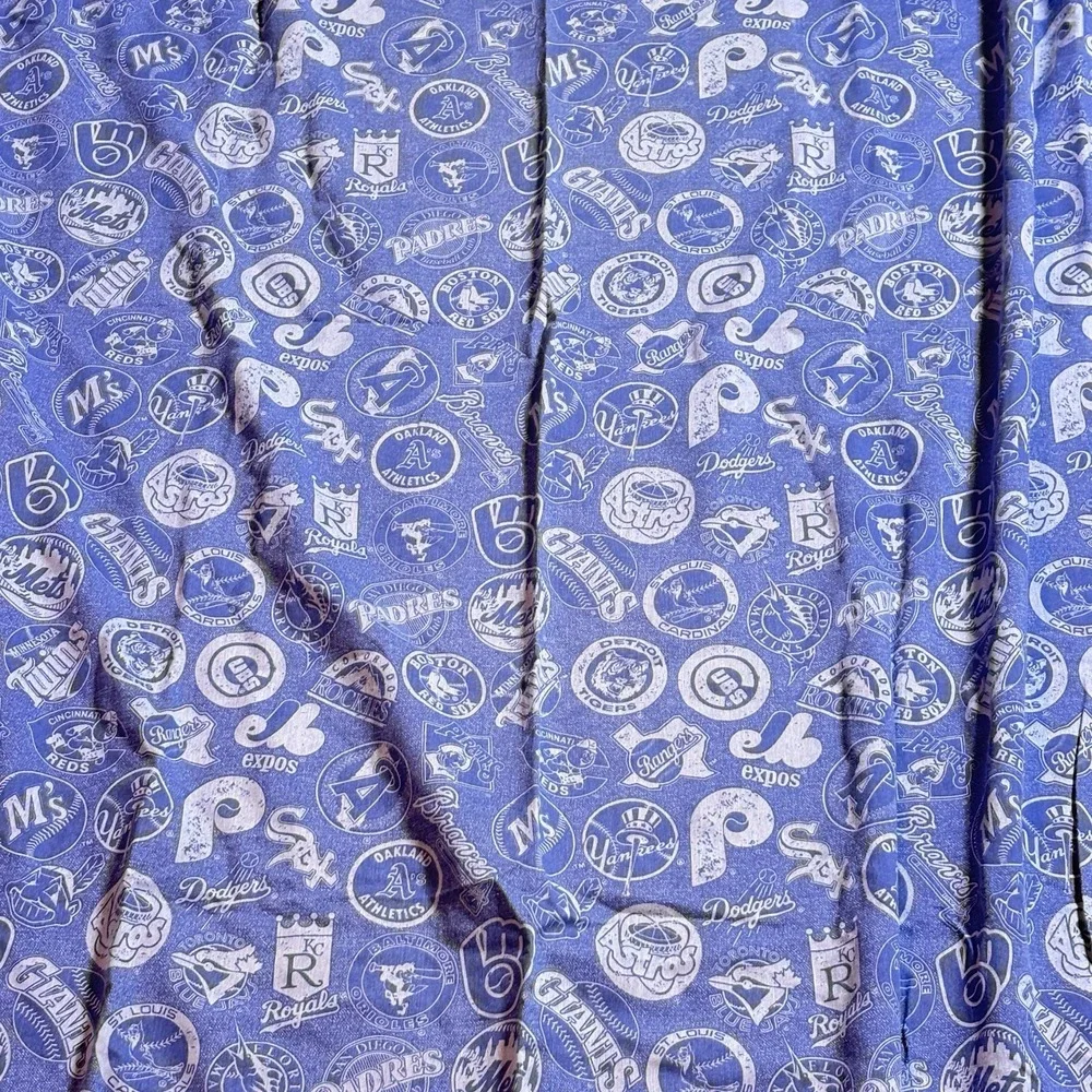 Vintage 1991 MLB Major League Baseball Twin Bed Sheet Set Comforter Flat Fitted